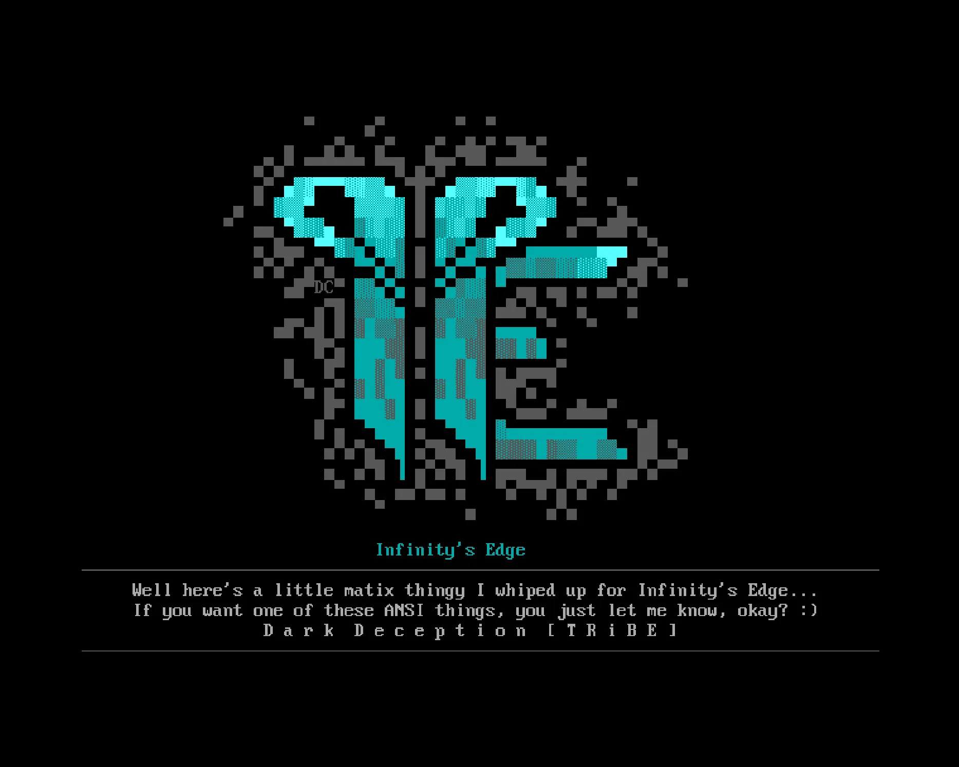 Infinity's Edge ANSI art
