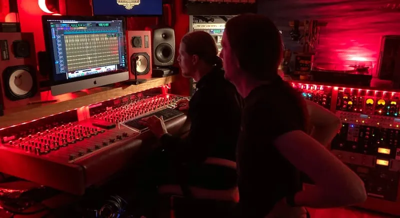 Jesse and Egan at Nightsound Studios